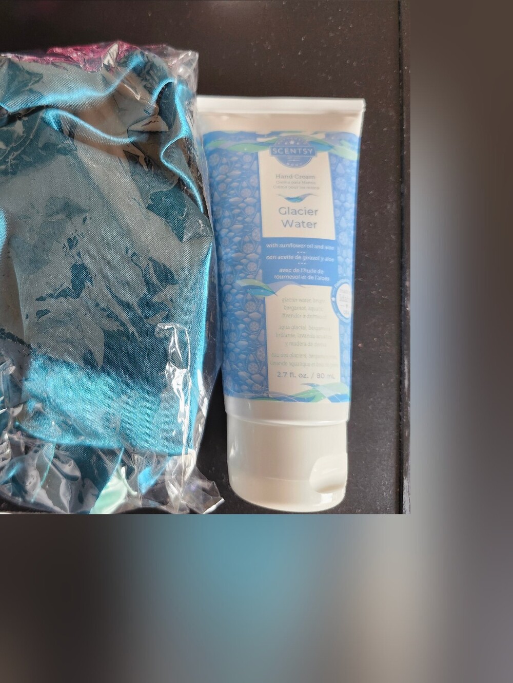 Satin Teal Hair Bonnet & Scentsy Hand Cream Gift Set